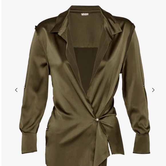 🌸SER.O.YA - FORT GREENE RAINES SILK SHIRT💚 - Picture 2 of 7